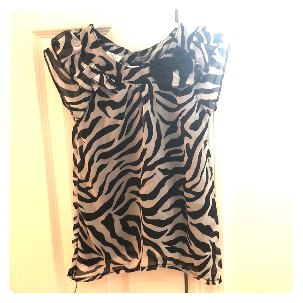 Toddler zebra print fancy shirt